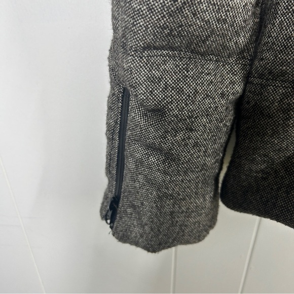 Ublar Wool Down Blend Gray Quilted Puffer Coat Large - Picture 5 of 9